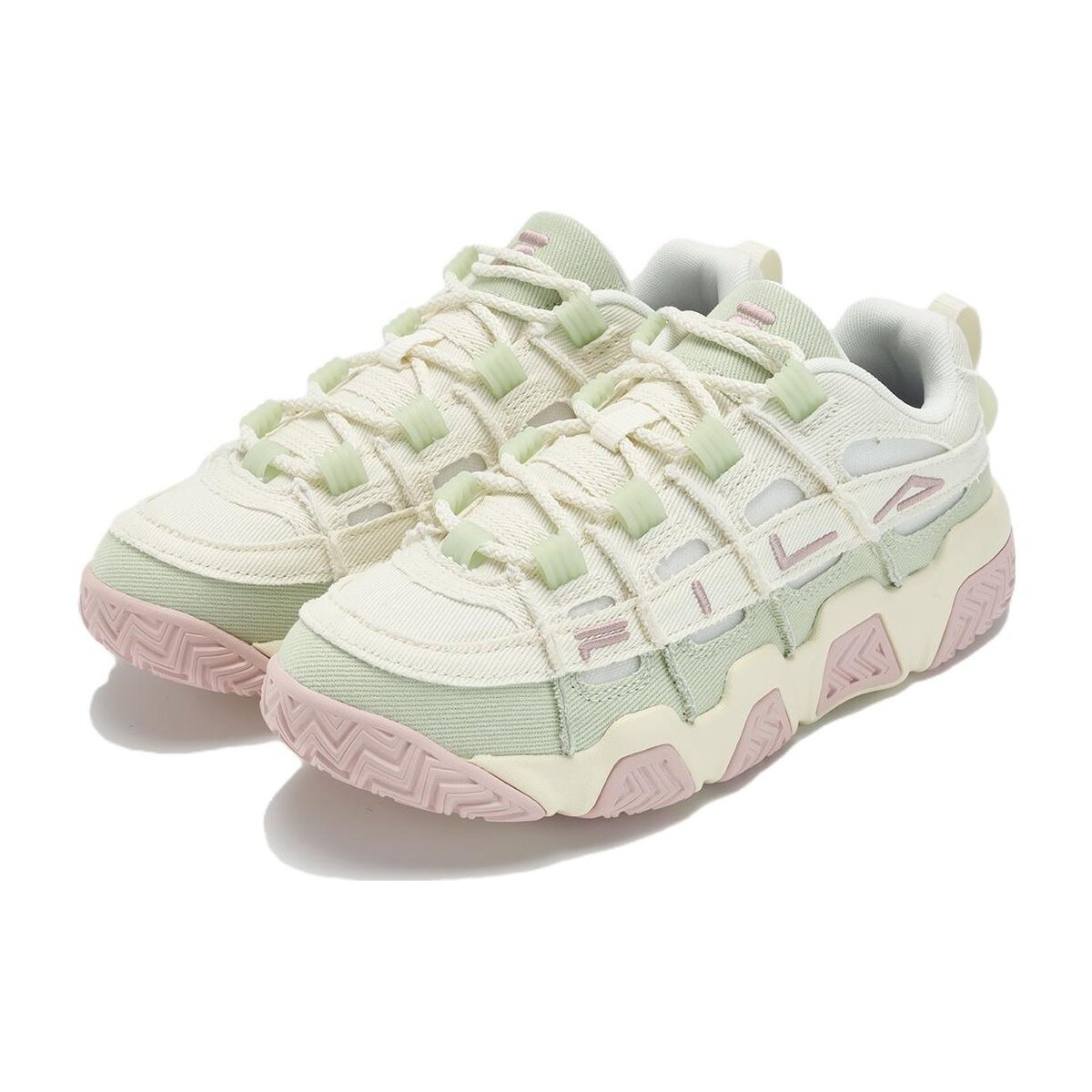 Barricade Basketball Shoes "White Green Pink"