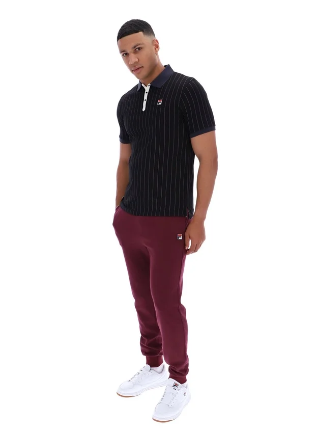 Black BB1 Classic Vintage Striped Polo