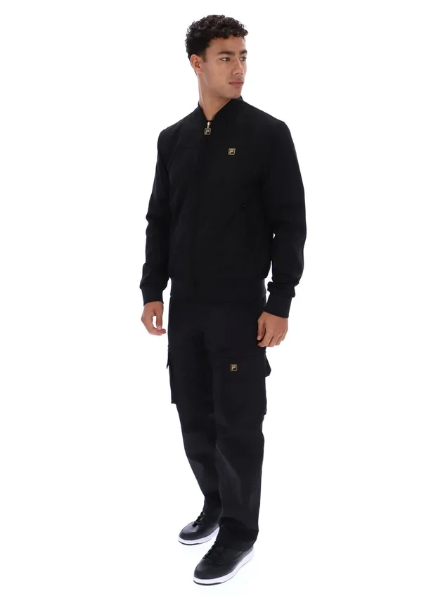 Black Dean Full Zip Faux Suede Jacket