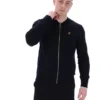Black Ferguson Open Knit Pointelle Panel Track Top