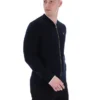 Black Ferguson Open Knit Pointelle Panel Track Top