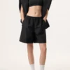 Black Fila x Hailey Bieber Crinkle Shorts