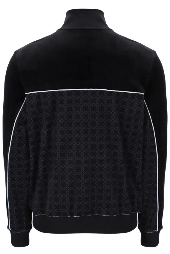 Black Higgans Full Zip Velour Jacket