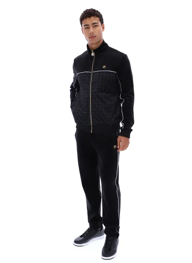 Black Higgans Full Zip Velour Jacket