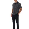 Black Jackson Jacquard Knit Zip Polo Shirt