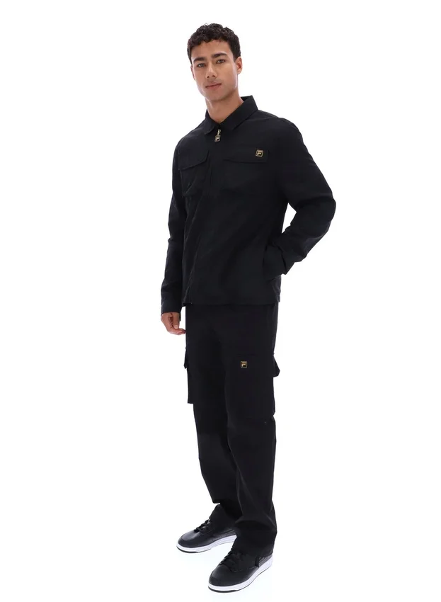 Black Kasa Zip-Through Overshirt