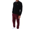 Black Kobe Striped Knit Polo