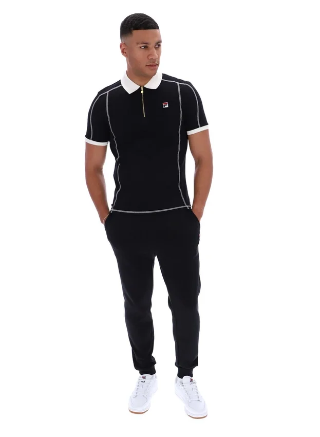 Black Leo Polo Top
