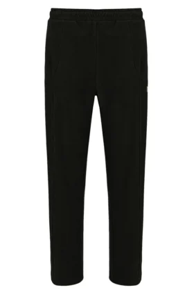 Black Lorrie Velour Track Pant