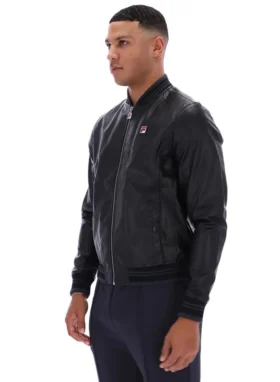 Black Malyk Archive Influence Faux Leather Jacket