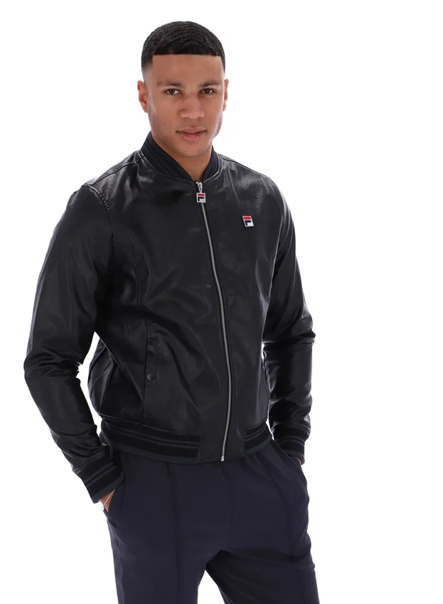Black Malyk Archive Influence Faux Leather Jacket