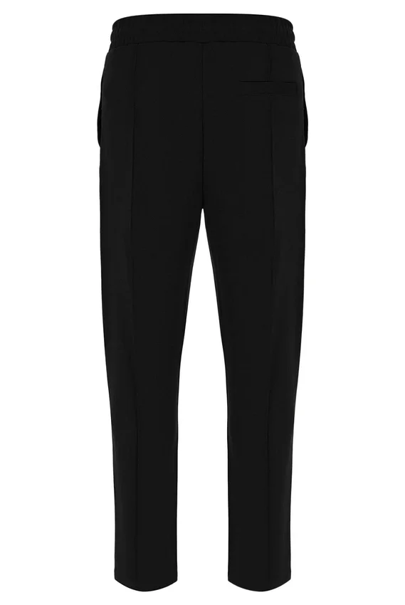 Black Molveno Pin Tuck Slim Leg Pants