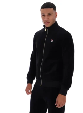 Black Nero Velour Track Top