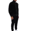 Black Nero Velour Track Top