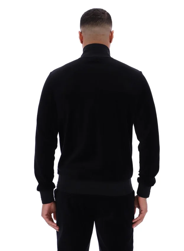 Black Nero Velour Track Top