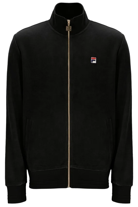 Black Nero Velour Track Top