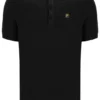 Black Sander Textured Knit Polo Shirt