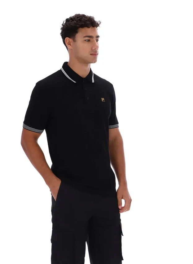 Black Soren 2 Polo Shirt with Tipping
