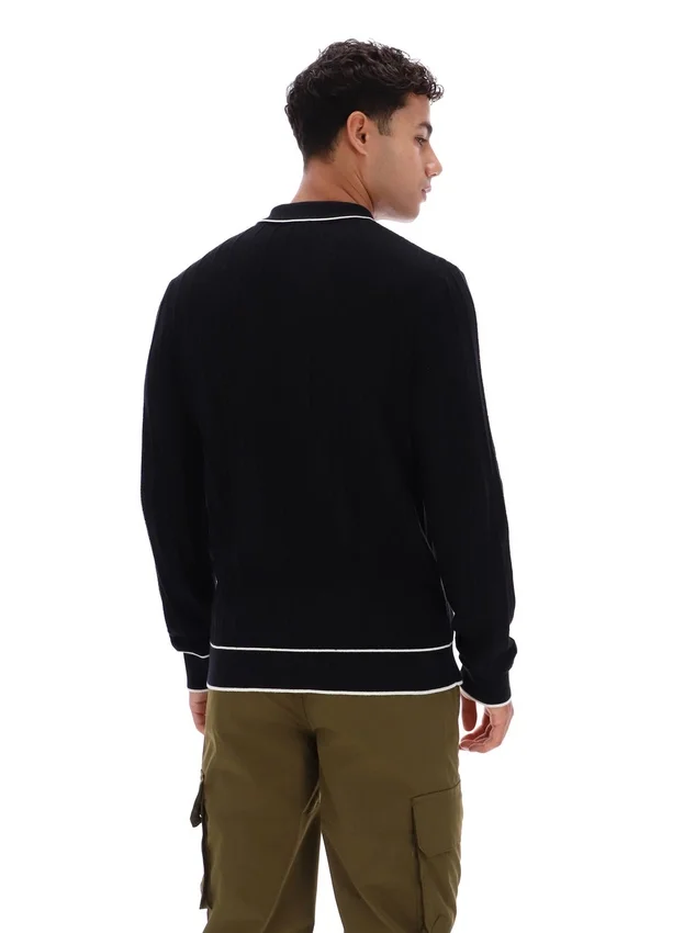 Black Sully Long Sleeve Polo Shirt