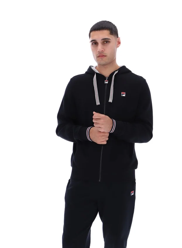 Black Tenconi Zip Up Hoodie