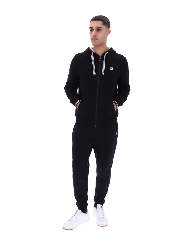 Black Tenconi Zip Up Hoodie