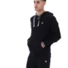 Black Tenconi Zip Up Hoodie