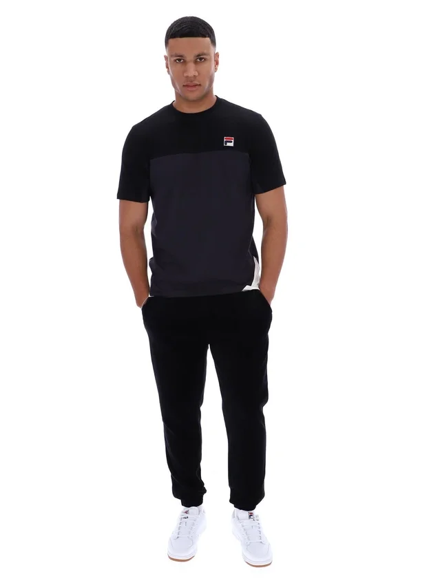 Black Tiebreaker Colour Block T-Shirt