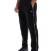 Black Wella Straight Leg Velour Pants