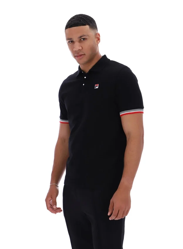 Black Zev Cuff Detail Polo