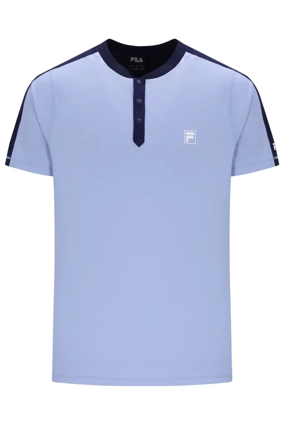 Blue Men’s Henry Neck Tennis T-Shirt