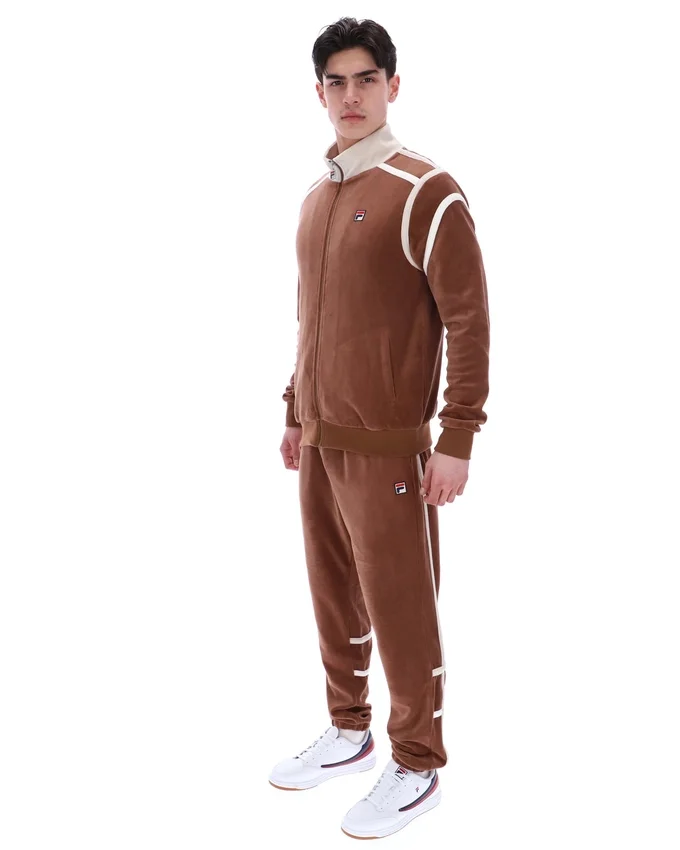 Cappuccino Gabriele Contrast Panel Track Top