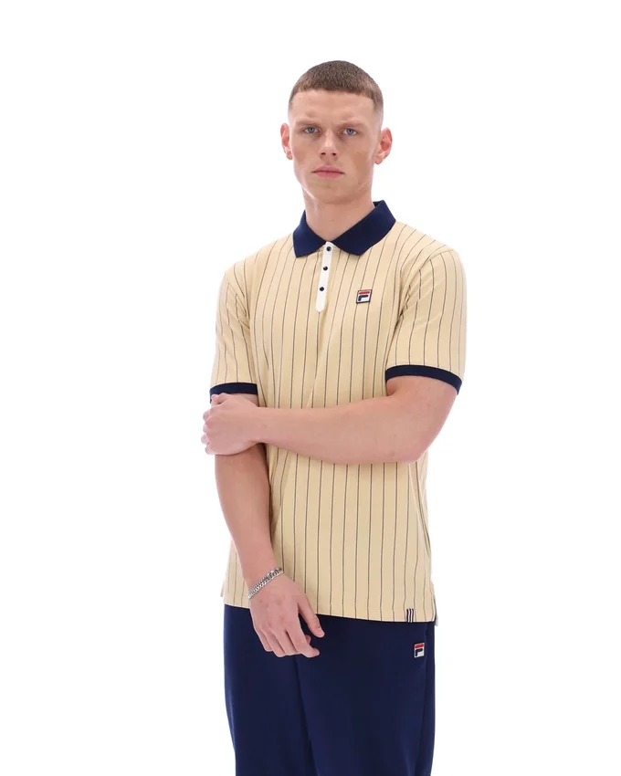 Classic Beige BB1 Classic Vintage Striped Polo