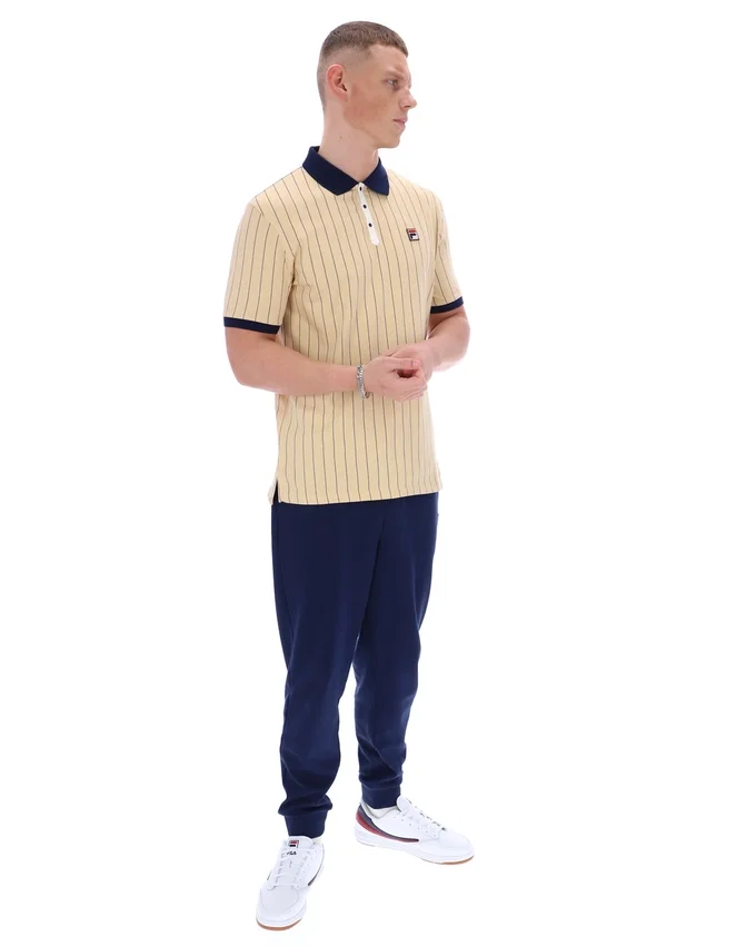 Classic Beige BB1 Classic Vintage Striped Polo