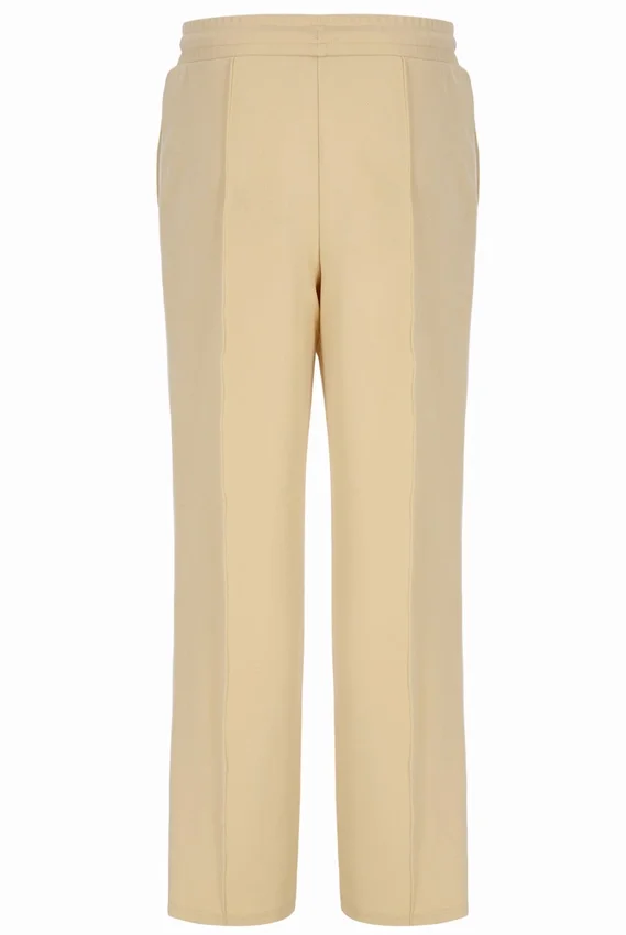 Classic Beige Marina Wide-Leg Trackpant