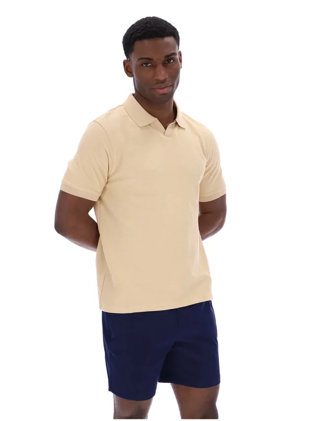 Classic Beige Tristiano Textured Polo