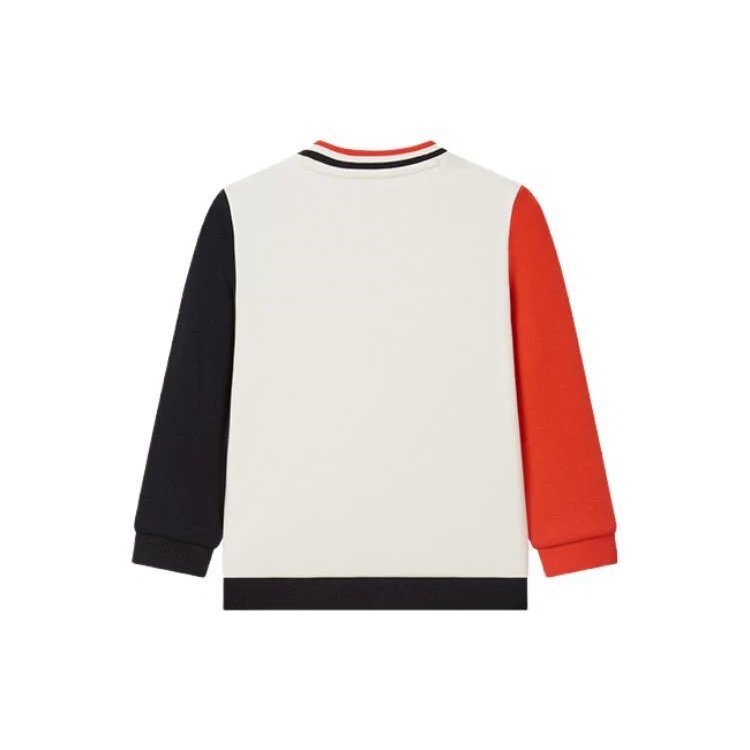 Cotton Long Sleeve Sweatshirt "White Red"