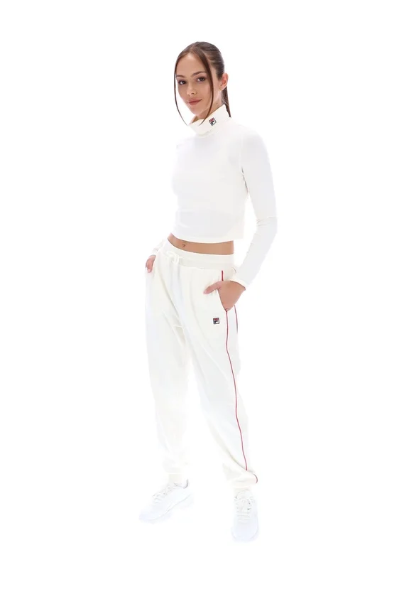 Cream Heidi Cropped Roll Neck Top