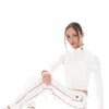 Cream Heidi Cropped Roll Neck Top