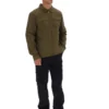 Dark Olive Kasa Zip-Through Overshirt