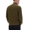 Dark Olive Stevie 1/4 Zip Funnel Neck Textured Knit