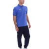 Dazzling Blue Pablo Three-Button Tipped Rib Polo Shirt