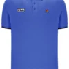 Dazzling Blue Pablo Three-Button Tipped Rib Polo Shirt
