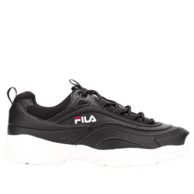Disarray Leather Athletic Shoes “Black White”