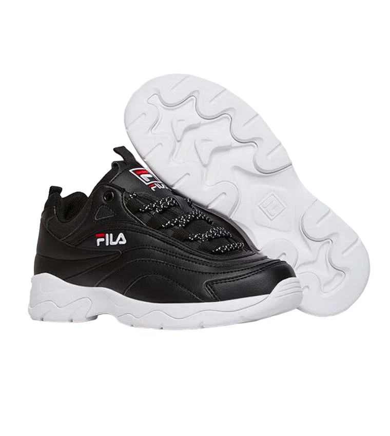 Disarray Leather Athletic Shoes "Black White"