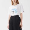 Dolphin Printing Casual Sports Short Sleeve White