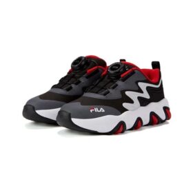 Essential Casual Sneakers “Grey Black Red”