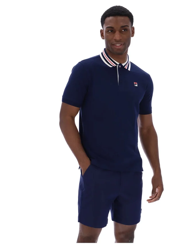 Fila Navy Achille Heritage Tape Basic Polo