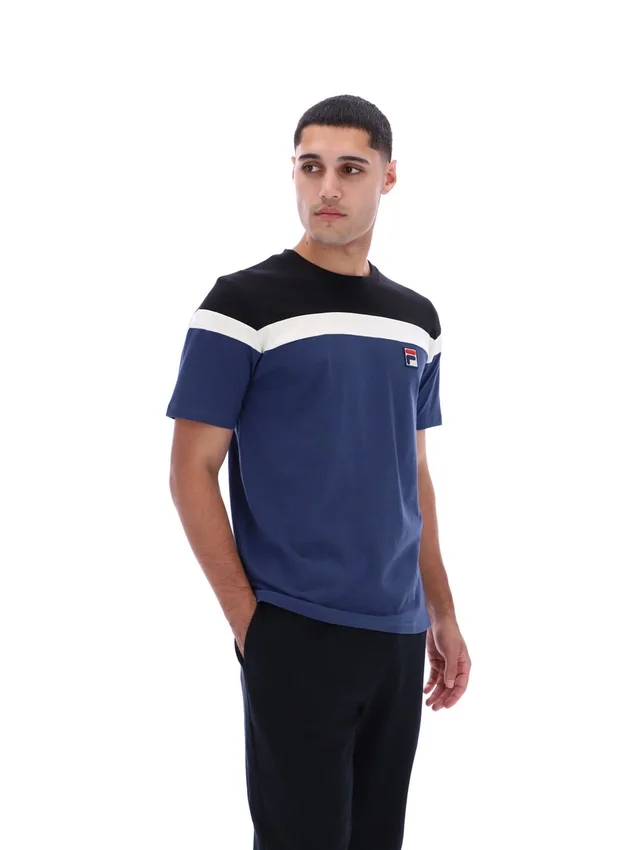 Fila Navy Aiden Cut and Sew T-Shirt