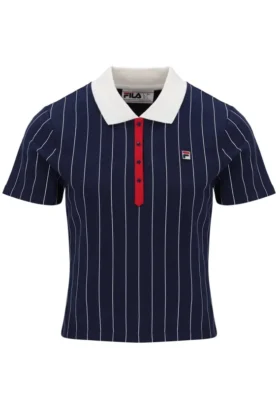 Fila Navy Bai Fitted BB1 Pinstripe Polo
