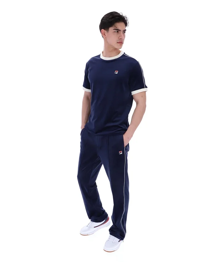 Fila Navy Basilio Velour Tee